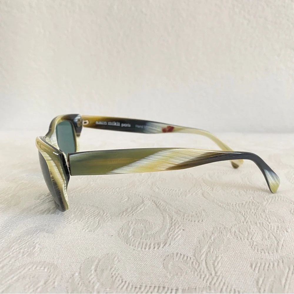 Alain Mikli black beige acetate tinted lenses sunglasses